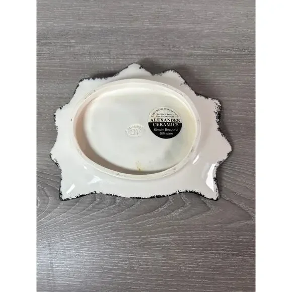 Vintage Hand Made Alexander Ceramics Cat Whimsical Trinket Soap‎ Dish Spoon Rest - Picture 6 of 7